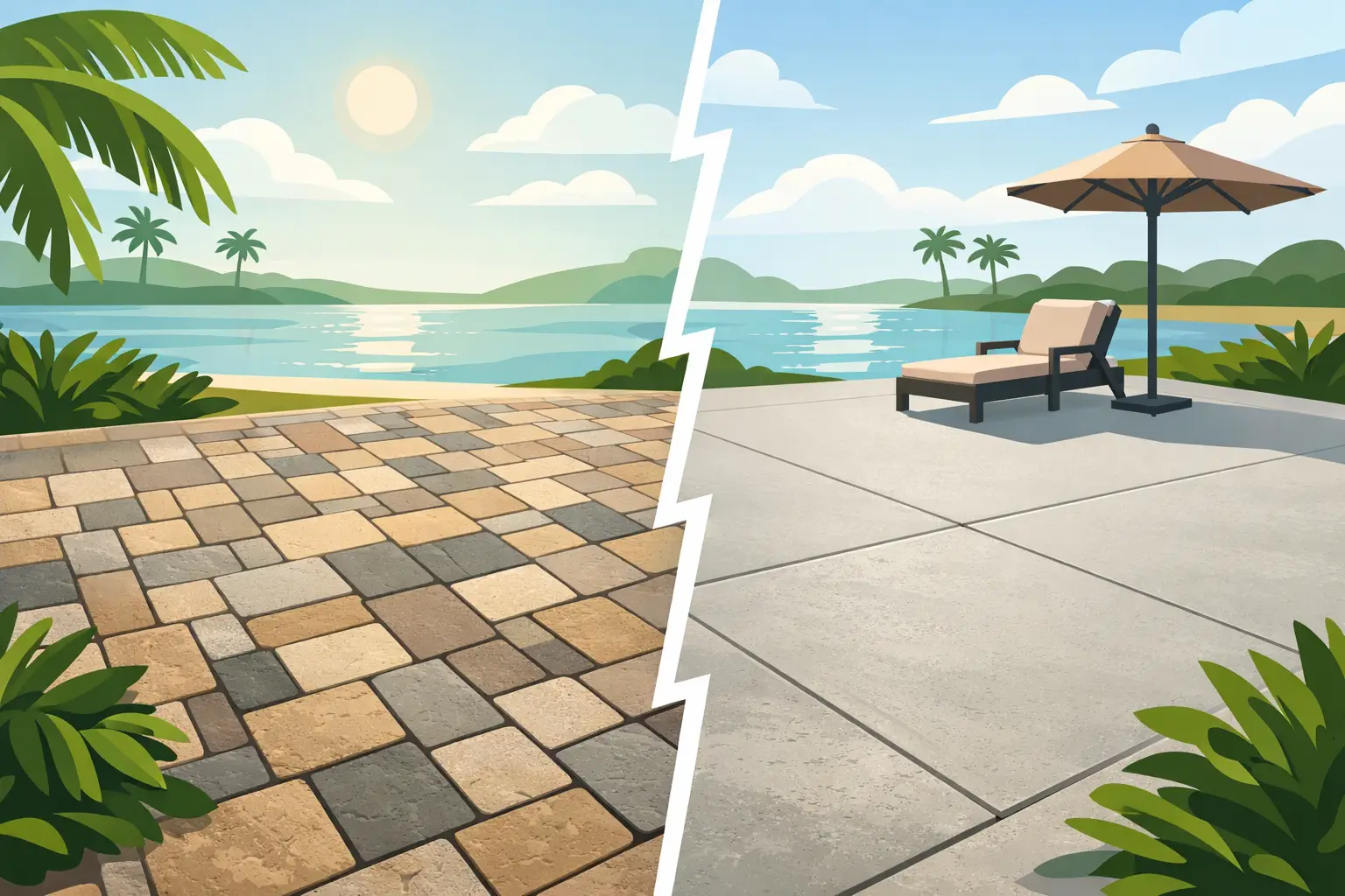 Pavers vs Poured Concrete in Florida