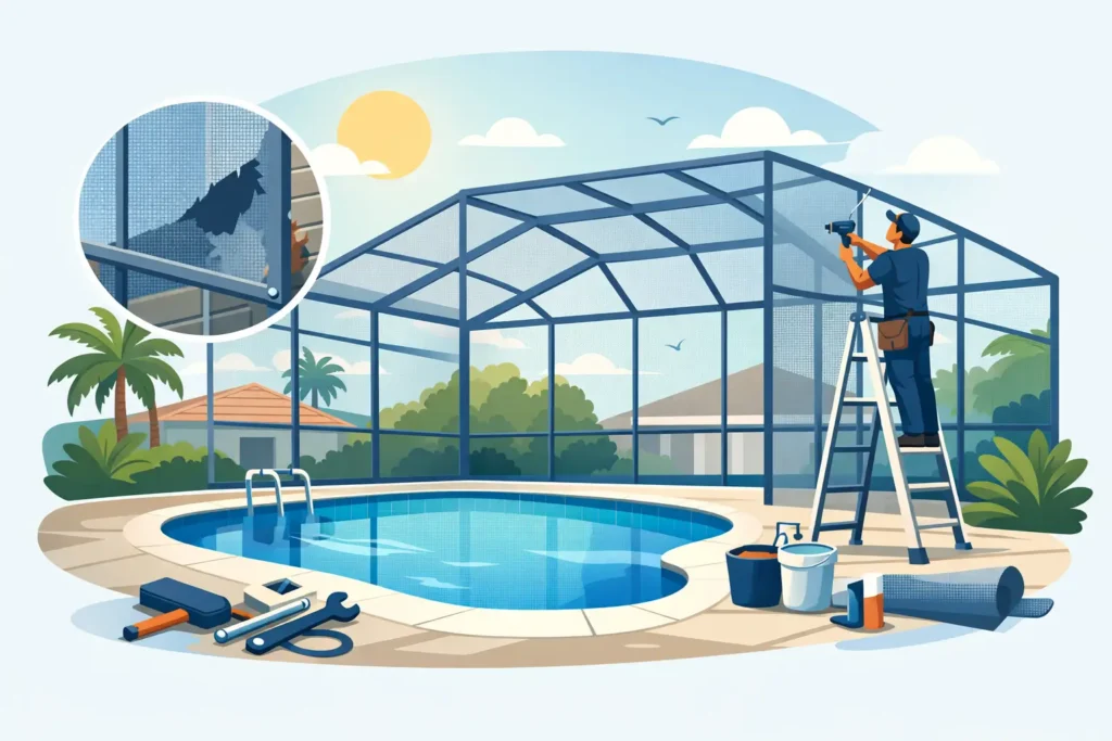 Pool Cage Restoration Cost in Florida