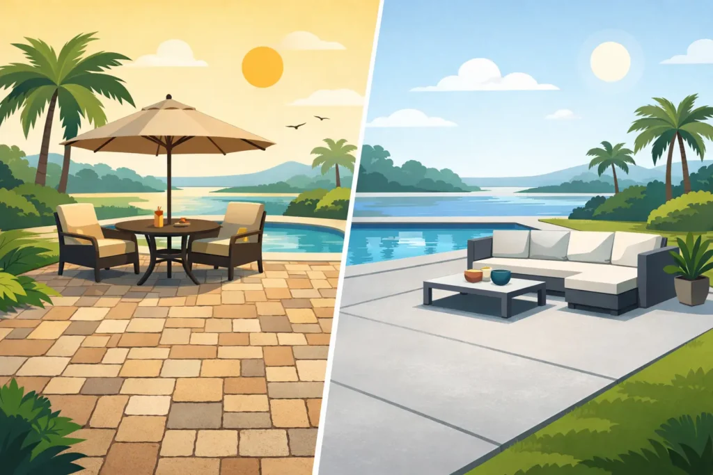 Pavers or Concrete Patio for Florida Homes
