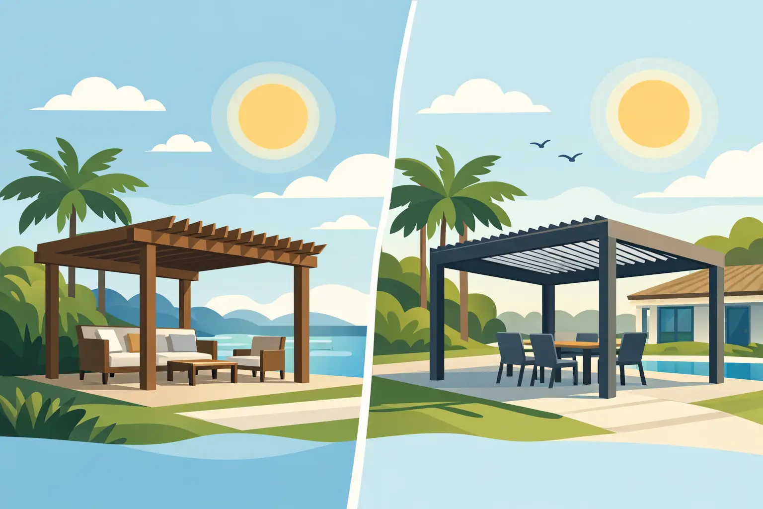 Pergola vs Louvered Roof for Florida Homes