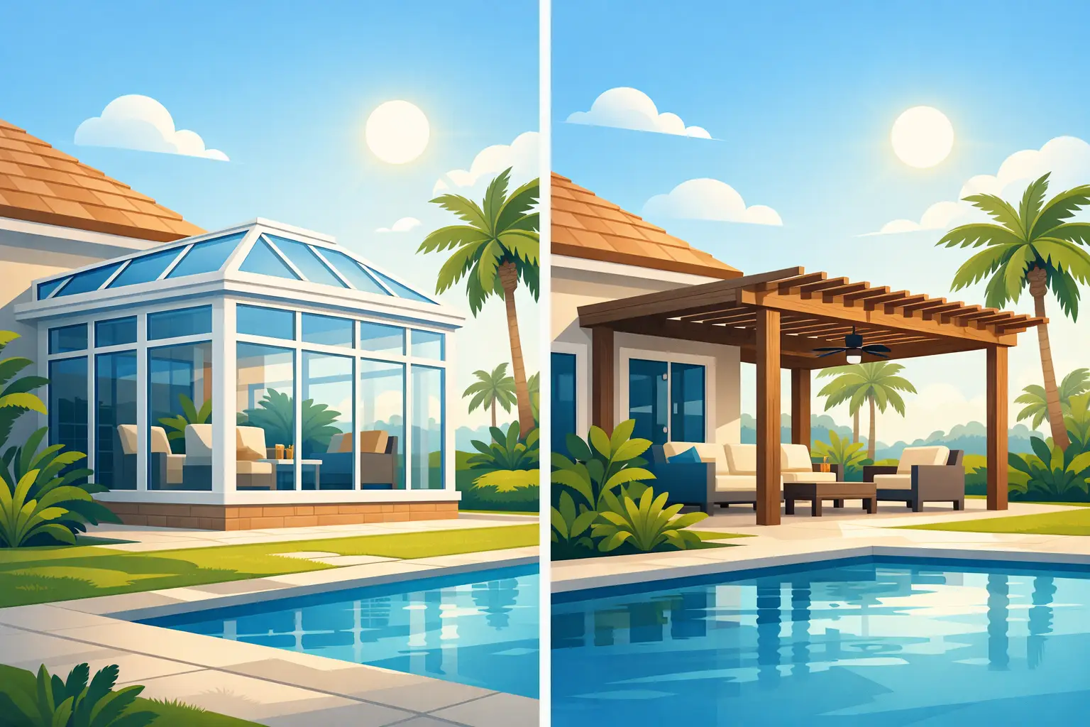 Sunroom or Pergola Difference for Florida Homes