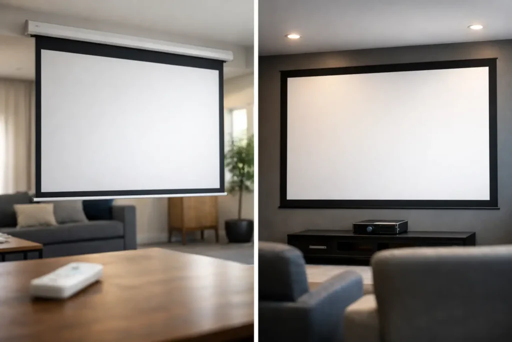 Retractable Versus Fixed Screens: Which Fits?